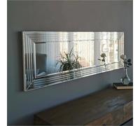 Dmora Specchio Taranis 2.2x40h cm Argento Forma Rettangolare Materiale Struttura in Legno Nobilitato, Tipologia da Appendere