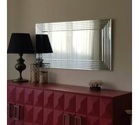 Dmora Specchio Taygeta 2.2x65h cm Argento Forma Rettangolare Materiale Struttura in Legno Nobilitato, Tipologia da Appendere