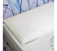 Dmora Talamo Italia Bresso Coussin de lit, Appuie-tête rembourré, coussin pour chambre à coucher, fabriqué en Italie, 70 x 40 h14 cm, blanc