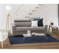 Talamo Italia - Divano letto 3 posti Aisha, Sofà Soggiorno apertura girevole, Poggiatesta regolabili e Braccioli slim, 100% Made in Italy, Cm 200x95h85, Tortora