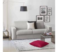 Talamo Italia - Divano letto 3 posti Aliana, Sofà Soggiorno apertura girevole in tessuto imbottito, Braccioli standard, 100% Made in Italy, Cm 220x95h90, Grigio