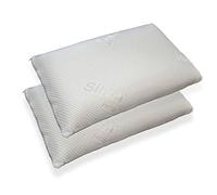 Dmora Talamo Italia - Guanciale Cancro, Cuscino ergonomico saponetta in Memory Foam, 100% Made in Italy, Anallergico e Traspirante, 71x41xh13 cm, Set da 2