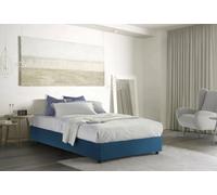 Dmora Talamo Italia - Letto Matrimoniale Elisa, Letto Contenitore con Rivestimento in Tessuto, 100% Made in Italy, Apertura Frontale, Adatto per Materasso Cm 160x190, Beige
