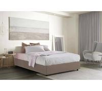 Dmora Talamo Italia - Letto Piazza e Mezza Chiara, Letto Contenitore con Rivestimento in Tessuto, 100% Made in Italy, Apertura Frontale, con Materasso Cm 120x190 Incluso, Tortora