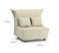 Dmora Talamo Italia - Poltrona Alma, Divano Singolo, Poltrona Soggiorno Apertura a Carrello in Tessuto Imbottito, Cuscini Inclusi, 100% Made in Italy, Cm 85x90h85, Beige