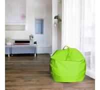 Talamo Italia - Pouf Abe, Poltrona multiuso, Poltroncina sacco, Pouf poggiapiedi, Made in Italy, 65x65 h50 cm, Verde