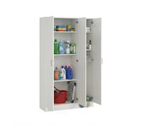Dmora Tarapoto - Armadio Multiuso Grande 4 Ripiani, 3 Ante: 103.8x180h cm, Bianco