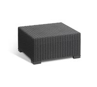 Dmora Tavolino da Esterno Rapolla 68x68x35h cm Nero Antracite 6 Posti Multiuso Resistente ai Raggi UV, Tavolo Tavolo da Esterno Fisso