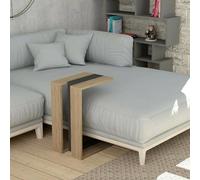 Dmora - Tavolino da salotto Calliope, Tavolo basso da caffè, Portariviste per divano, Ripiano da soggiorno, 30x40h57 cm, Quercia e Antracite