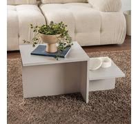 Dmora - Tavolino da Salotto Cantello, Tavolo Basso da caffè, Portariviste per Divano, Ripiano da Soggiorno, 80x40 h40 cm, Grigio
