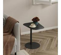 Dmora - Tavolino da salotto Ciliegia, Tavolo basso da caffè, Portariviste per divano, Ripiano da soggiorno, 50x38 h50 cm, Ardesia