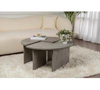 Dmora Tavolino da Salotto Codroipo, Tavolo Basso da caffè, Portariviste per Divano, Ripiano da Soggiorno, 90x90 h41 cm, Grigio
