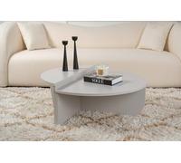 Dmora - Tavolino da Salotto Feglino, Tavolo Basso da caffè, Portariviste per Divano, Ripiano da Soggiorno, 90x60 h35 cm, Grigio