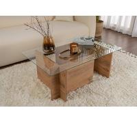 Dmora - Tavolino da salotto Illasi, Tavolo basso da caffè, Portariviste per divano, Ripiano da soggiorno, 105x65 h40 cm, Pino