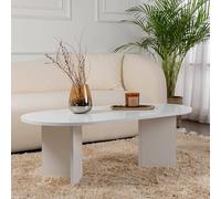 Dmora Table Basse parrano, Table Basse, Porte-revues pour canapé, etagère de Salon, 119x60 h40 cm, Blanc