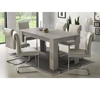 Dmora Tavolo Da Pranzo Allungabile, Cm 160 X 88 X 79, Con Allunga Da 60 Cm, Colore Grigio