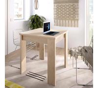Dmora -Tavolo allungabile Comer, Consolle estensibile multiposizione,Tavolo consolle ausiliare pieghevole, 79/134x67h79 cm, Rovere