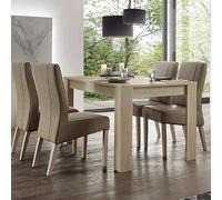 Dmora - Tavolo allungabile Corbara, Consolle con allunghe, Tavolo da pranzo multiuso, Ripiano estensibile da cucina, Made in Italy, 137x90 h79 cm, Rovere