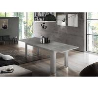 Dmora - Tavolo allungabile Nanni, Consolle allungabile fino a 10 posti, Consolle estensibile 100% Made in Italy, cm 140/190x90h75, Cemento