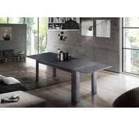 Dmora - Tavolo allungabile Nanni, Consolle allungabile fino a 10 posti, Consolle estensibile 100% Made in Italy, cm 140/190x90h75, Ardesia