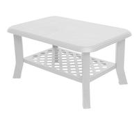 Dmora Tavolo da Esterno Cerignola 90x60x46h cm Bianco 4 Posti Tavolo Tavolino, Forma Rettangolare