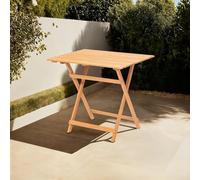 Dmora Tavolo da Esterno Iapetus 60x80x72h cm Marrone 4 Posti Tavolo Tavolino Pieghevole, Finitura Effetto Doghe