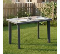 Dmora Tavolo da Esterno Pistoia 101x68x72h cm Nero Antracite 6 Posti Lunghezza Massima 101 cm, Finitura Effetto Liscio Made in Italy