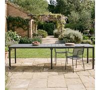 Dmora - Tavolo da Esterno Varda, Base per Picnic, Piano da Pranzo da Giardino Multiposizione, Banco Outdoor Multiuso, Made in Italy, 292x86 h74 cm, Antracite