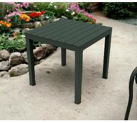 Dmora - Tavolo da esterno Vicenza, Tavolo quadrato da giardino, Tavolino fisso indoor e outdoor, 100% Made in Italy, 100% Made in Italy, 78x78h72 cm, Antracite