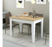 Dmora Tavolo Fisso Eupilio 72x110x75h cm Bianco 6 Posti Forma Rettangolare, Materiale Struttura in Legno Nobilitato