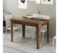 Dmora Tavolo Fisso Ortela 110x72x75h cm Marrone Noce 6 Posti Forma Rettangolare, Peso Supportato 120 kg