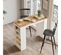 Dmora Tavolo Fisso Rhea 51.6x120x101.8h cm Bianco 2 Posti Forma Rettangolare, Materiale Struttura in Legno Nobilitato