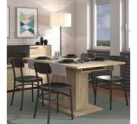 Dmora Tavolo Fisso Sasaha 160x92x76h cm Marrone Noce 6 Posti Forma Rettangolare, Materiale Piano in Legno Nobilitato