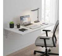 Dmora Tavolo Pieghevole Arlington 78x50x21h cm Bianco un Posto Salvaspazio, Forma Rettangolare