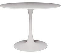 Dmora Tavolo rotondo, Tavolino per sala da pranzo, cm 100x100h75, colore Bianco