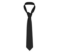 DMORJ Cravatte lunghe da uomo con glitter neri = >> 157 x 3,1 pollici, cravatta magra divertente cravatta durevole per la scuola matrimonio festa regalo., nero, taglia unica