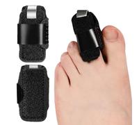 DMPTTT 2 pezzi Stecca per Dita dei Piedi Nero Correttore Artiglio Raddrizzatore Martello Protettore