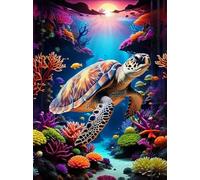 DMQBT 1000 Pezzi - Puzzle Difficile - Sea Animals Turtless Fun Poster - Immagine Artistica Del Gioco Antistress Per Adulti - Giocattoli Per La Sfida Del Divertimento In Famiglia - DX438ZW