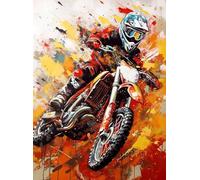 DMQBT 1000 Pezzi - Puzzle Irregolare Pieces - Motoss Racings Art Oil Painting - Per L'Immagine Artistica Del Gioco Antistress Per Adulti - Giochi Per Ridurre Lo Stress In Famiglia - DX495ZW