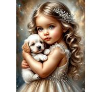 DMQBT 1500 Pezzi ，Colorful Fun Puzzle ，Poster ，Gifts ，Cute Girlss And Dog Art Painting ，Immagine Artistica Adulti ，Giocattoli Per La Memoria E La Cognizione Degli Anziani - Ns51Zk