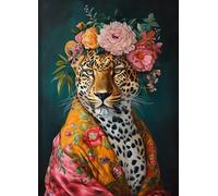 DMQBT 1500 Pezzi - Colorful Puzzles - Animals And Flowers Abstract Oil Painting - Challenge Puzzles Per Family - Decorazione Artistica Da Parete - Xu735Tw