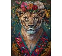 DMQBT 1500 Pezzi - Colorful Puzzles - Animals And Flowers Abstract Oil Painting - Challenge Puzzles Per Family - Decorazione Artistica Da Parete - Xu733Tw