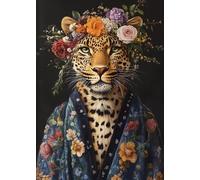 DMQBT 1500 Pezzi - Colorful Puzzles - Animals And Flowers Abstract Oil Painting - Challenge Puzzles Per Family - Decorazione Artistica Da Parete - Xu736Tw