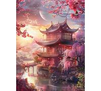 DMQBT 1500 Pezzi Difficult Puzzles - Japanese Retro Gardens Architecture Art Painting - Adult Stress Relief Game Art Picture - Puzzles Per Adults 1500 Piece - Xu591Tw