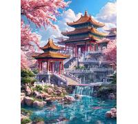 DMQBT 1500 Pezzi Difficult Puzzles - Japanese Retro Gardens Architecture Art Painting - Adult Stress Relief Game Art Picture - Puzzles Per Adults 1500 Piece - Xu593Tw