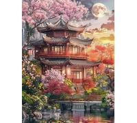 DMQBT 1500 Pezzi Difficult Puzzles - Japanese Retro Gardens Architecture Art Painting - Adult Stress Relief Game Art Picture - Puzzles Per Adults 1500 Piece - Xu592Tw