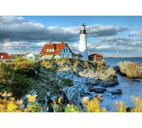 DMQBT 1500 Pezzi Difficult Puzzles - Portland Head Lights Landscape Pictures - Giocattoli Per Sfide Difficili E Divertenti In Famiglia - Poster Art Puzzle 1500 Pezzi - Xu631Tw