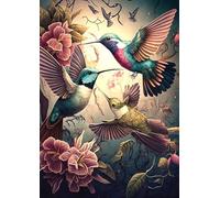 DMQBT 1500 Pezzi Puzzle For Adults - Colorful - Hummingbirds Art Painting - Decorazione Della Casa - Difficult Puzzle 1500 Pezzi For Adults Challenge - Vw74Zq