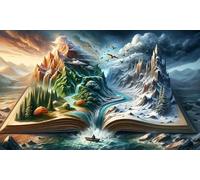 DMQBT 1500 Pezzi Puzzle Puzzle - Abstract Books Art Picture - For Giocattoli Per La Sfida Del Divertimento In Famiglia Gifts - Giochi Per Ridurre Lo Stress Per Adulti - Xt129Zp