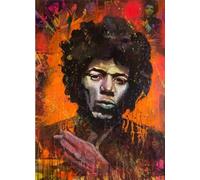 DMQBT Colorful - 1500 Pezzis Adult Puzzle - Singers Hendrixs Art Poster - Difficile Puzzle 1500 Pezzi Per Adults Challenge - Giochi Per Ridurre Lo Stress In Famiglia - Hx14Zw